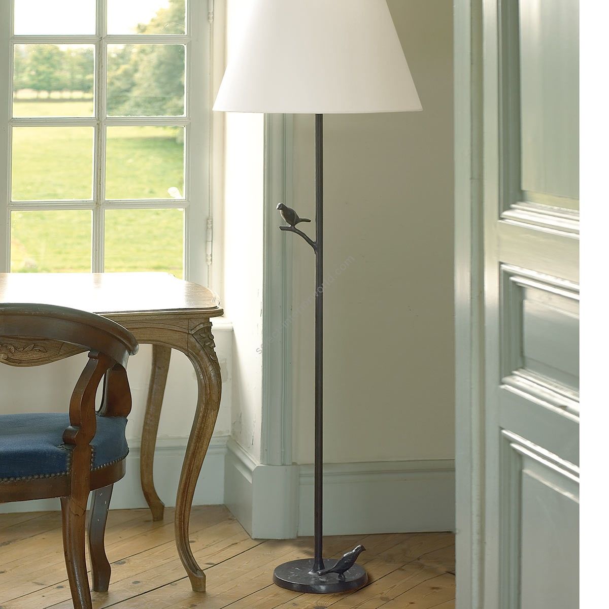 Objet Insolite / Bronze floor lamp / Lampadaire Plume