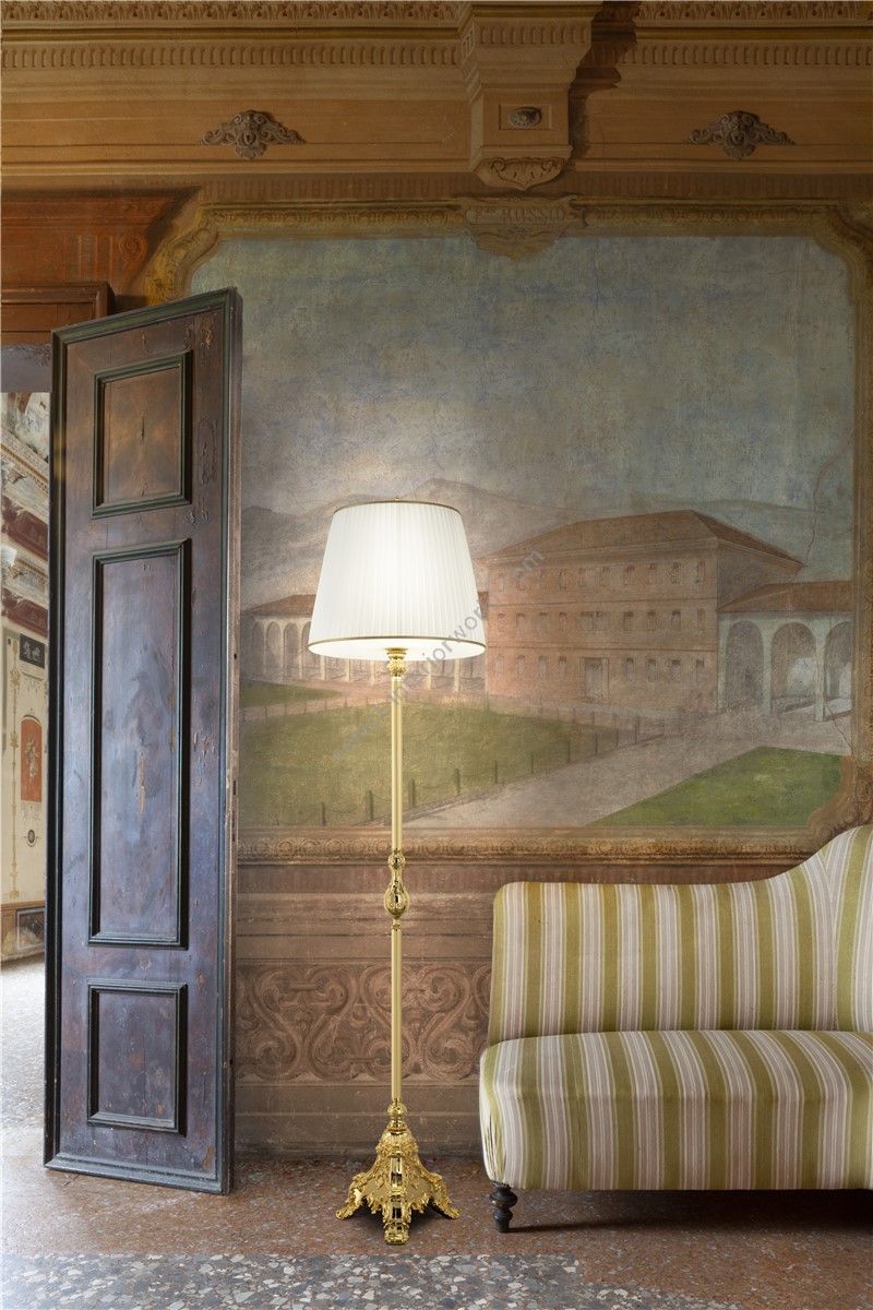 Italian Luxury Lighting / Floor Lamps / Gold with Lampshade LF1034