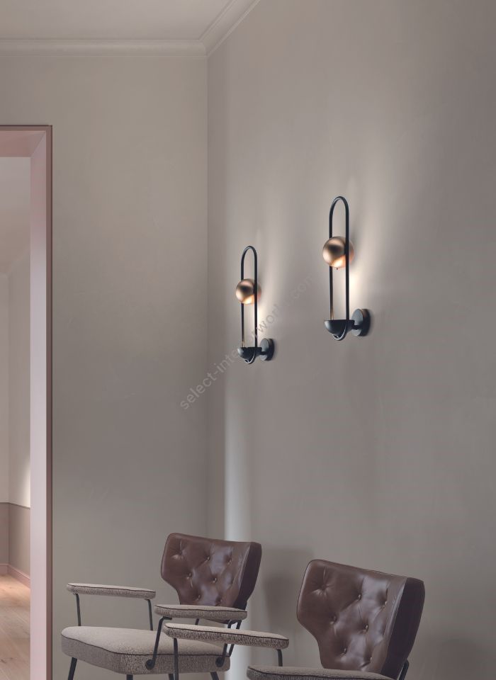 Masiero / Wall Lights / Luppiter A1 Metal Sphere
