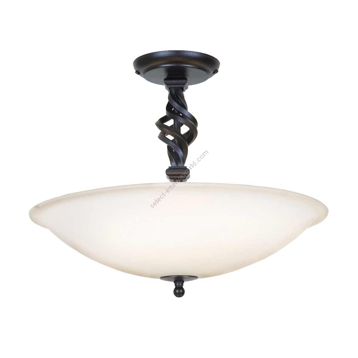 Elstead Lighting / Ceiling Lights / Pembroke 3 Light Semi-Flush - Black