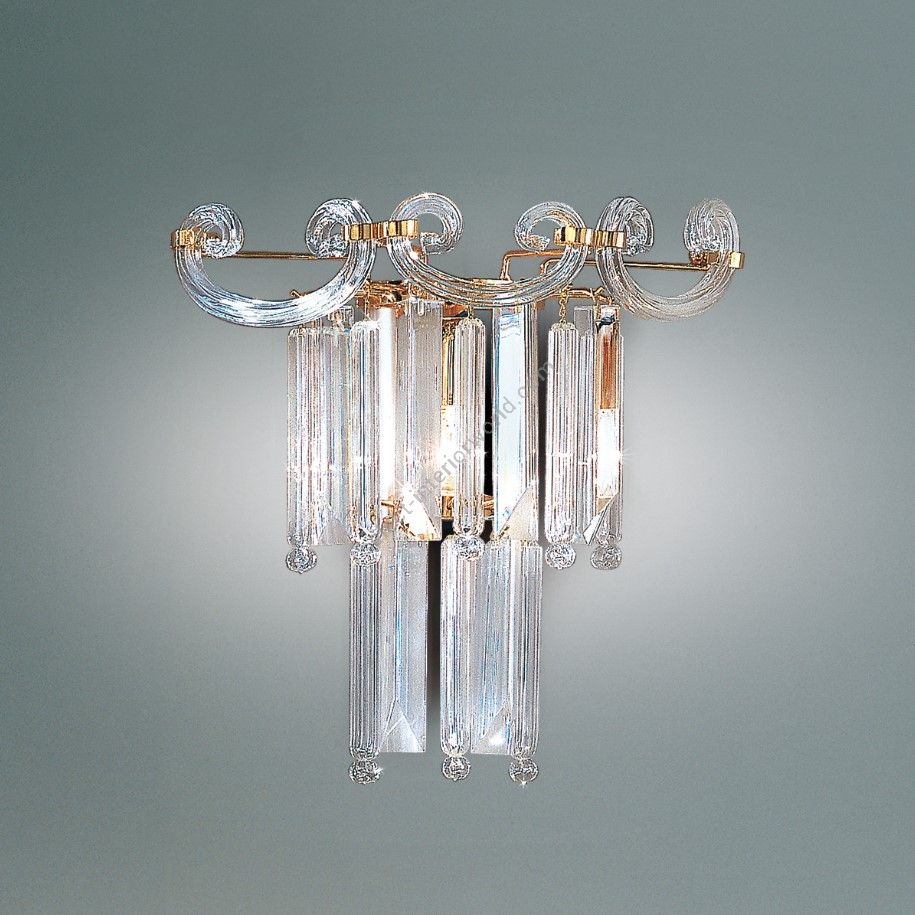 Patrizia Volpato / Wall Sconces / Cristalli Murano Glass 24 Karat Gold 6038-APP
