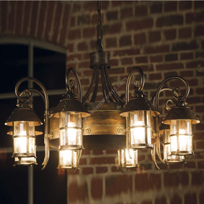 Robers / Outdoor 8-lighter Suspension Lamp with chain / HL 2591