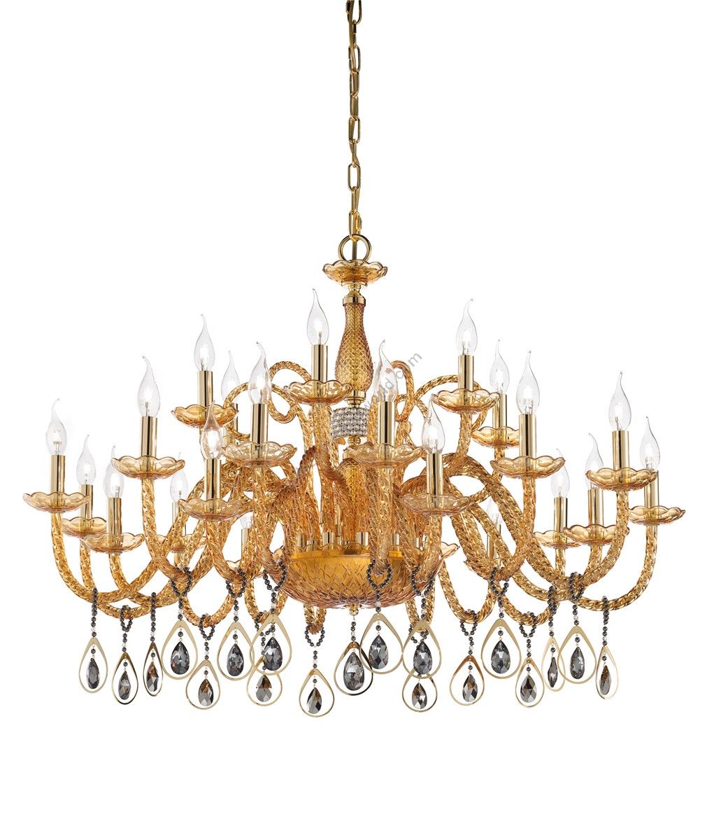 Euroluce Lampadari / Chandeliers / Toochic L12+6+6 Oro Ambra