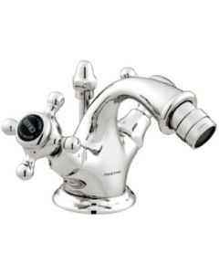 Bronces Mestre / Bidet Fittings / One hole bidet mixer with black porcelain 035020.N00.50