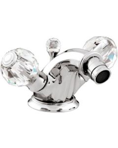 Bronces Mestre / Bidet Fittings / One hole bidet mixer with Swarovski crystal 038125.000.50