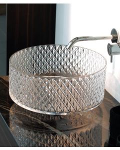 Il Paralume Marina / Washbasin handmade in clear Italian crystal / BA731