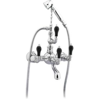 Bronces Mestre / Bath-Shower Fittings / Bath shower set with black porcelain twisted 035516.NSL.50