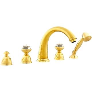 Bronces Mestre / Bath-Shower Fittings / Five holes bath set with Swarovski crystal 051216.E00.00