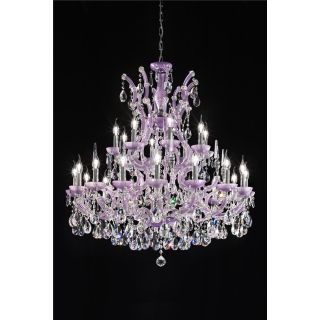 Italian Luxury Lighting / Chandeliers / Maria Theresa Lilac Satin 24 Lights 1055 024