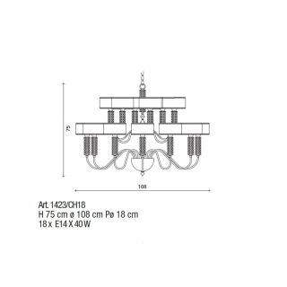 Il Paralume Marina / Chandelier / 1423/CH18