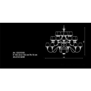 Il Paralume Marina / Chandelier / 1502/CH30