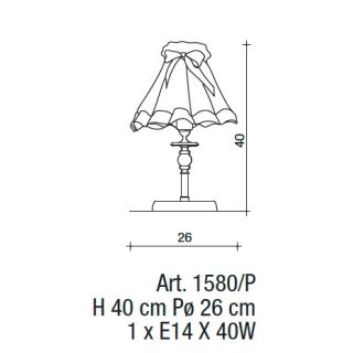 Il Paralume Marina / Table Lamp / 1580/P, 1580/G