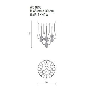 Il Paralume Marina / Chandelier / 1616