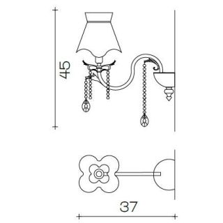 Il Paralume Marina / Wall Lamp / 1689/A1/V1