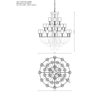 Il Paralume Marina / Chandelier / 1703/CH30