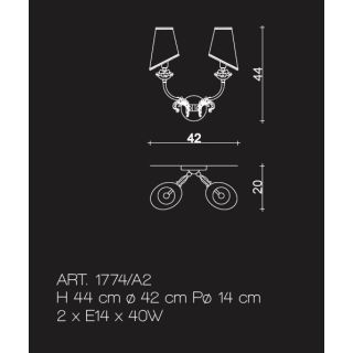 Il Paralume Marina / Wall Lamp / 1774/A2