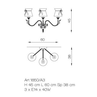 Il Paralume Marina / Wall Lamp / 1850/A3