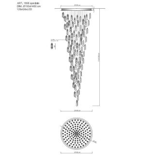 Il Paralume Marina / Chandelier / 1958D150