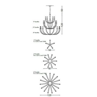 Il Paralume Marina / Chandelier / 2071CH30