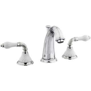 Bronces Mestre / Washbasin Fittings / Three holes basin set with porcelain twisted 233501.SL00.50