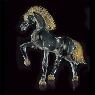 Italian Luxury Lighting / Animal Sculptures / Horse in Murano Glass 758 2 COR