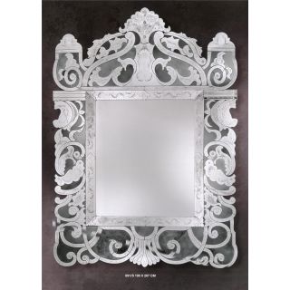 Italian Luxury Lighting / Wall Mirrors / Venetian Murano Glass with Floral Decoration 891S