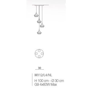 Il Paralume Marina / Chandelier / M112/L4
