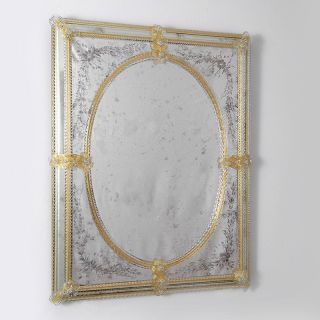 Glass & Glass Murano / Murano wall mirror / ART. MIR 150