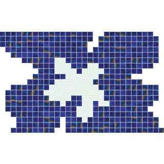 Bisazza / Mosaico - Decorations / Fiore Blu Medio (Pools)