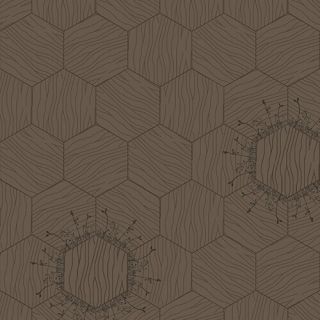 Bisazza / Wood - Decorations / Floral Marron Glacé