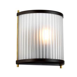 Elstead Lighting / Pendant Lights / Corona 1 Light Wall Light - Museum Bronze Dark Brown Painted / Aged Brass