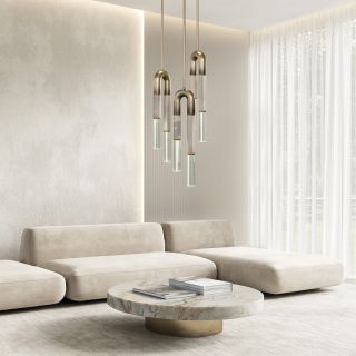 Fine Art Handcrafted Lighting / Pendant Lights / Antonia 16″ Round 923840