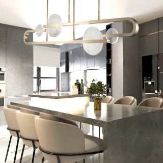 Fine Art Handcrafted Lighting / Pendant Light / Selene 65″ 922840