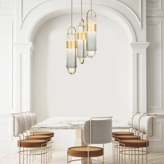 Fine Art Handcrafted Lighting / Pendant Lights / Bond 23.5″ Round 925340