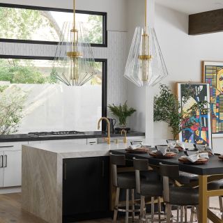 Fine Art Handcrafted Lighting / Pendant Lights / Newton 28″ Round 917040