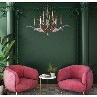 Fine Art Handcrafted Lighting / Chandeliers / Plume 45″ Round 893640