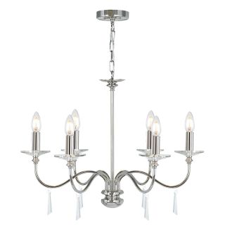 Elstead Lighting / Chandeliers / Finsbury Park 6 Light Chandelier - Polished Nickel