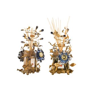 Mechini / Home Diffusers / Wrought Iron Decorated with Gold Leave Clear HDP1/4