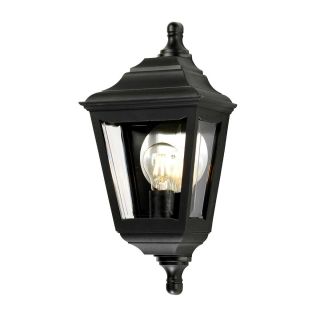 Elstead Lighting / Wall Lights / Kerry 1 Light Flush Wall Lantern - Black