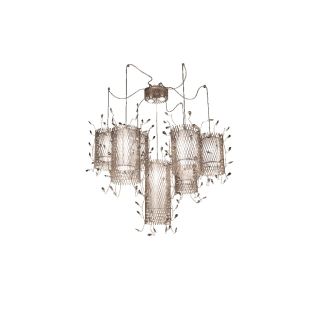 Mechini / Chandeliers / Wrought Iron with Colored Bohemian Crystal L-Grid/7+2