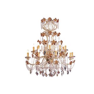 Mechini / Chandeliers / Bohemian Crystal & Murano Glass & Clear Pearl Banding L148/18