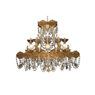 Mechini / Chandeliers / Clear Bohemian Crystal & Clear Pearl Banding L294/16