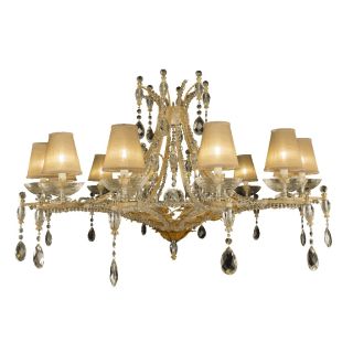 Mechini / Chandeliers / Colored Bohemian Crystal & Silk Lampshades L316/12