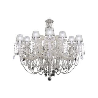 Mechini / Chandeliers / Clear Bohemian Crystal and Crystal Lamshade L321/12