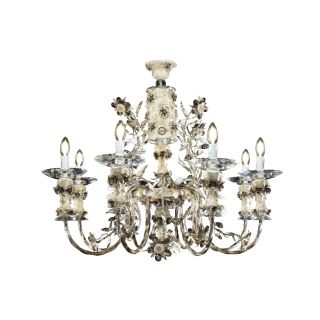 Mechini / Chandeliers / Colored Bohemian Crystal and Porcelain L329/10