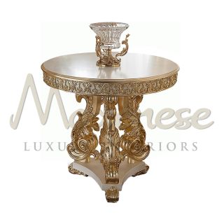 Modenese Luxury Interiors / Center Tables / Round Ivory 14102