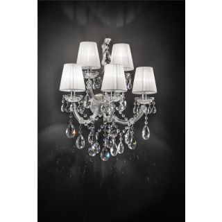 Italian Luxury Lighting / Wall Sconces / Maria Theresa with Lampshade 5 Lights OPERA 005O