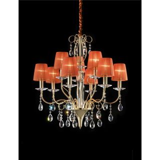 Italian Luxury Lighting / Chandeliers / Orchidea Crystal 9-Light With Lampshades ORC2500 009