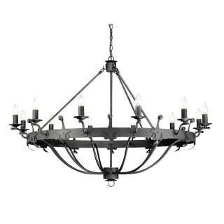 Elstead Lighting / Chandeliers / Windsor 12 Light Chandelier - Graphite
