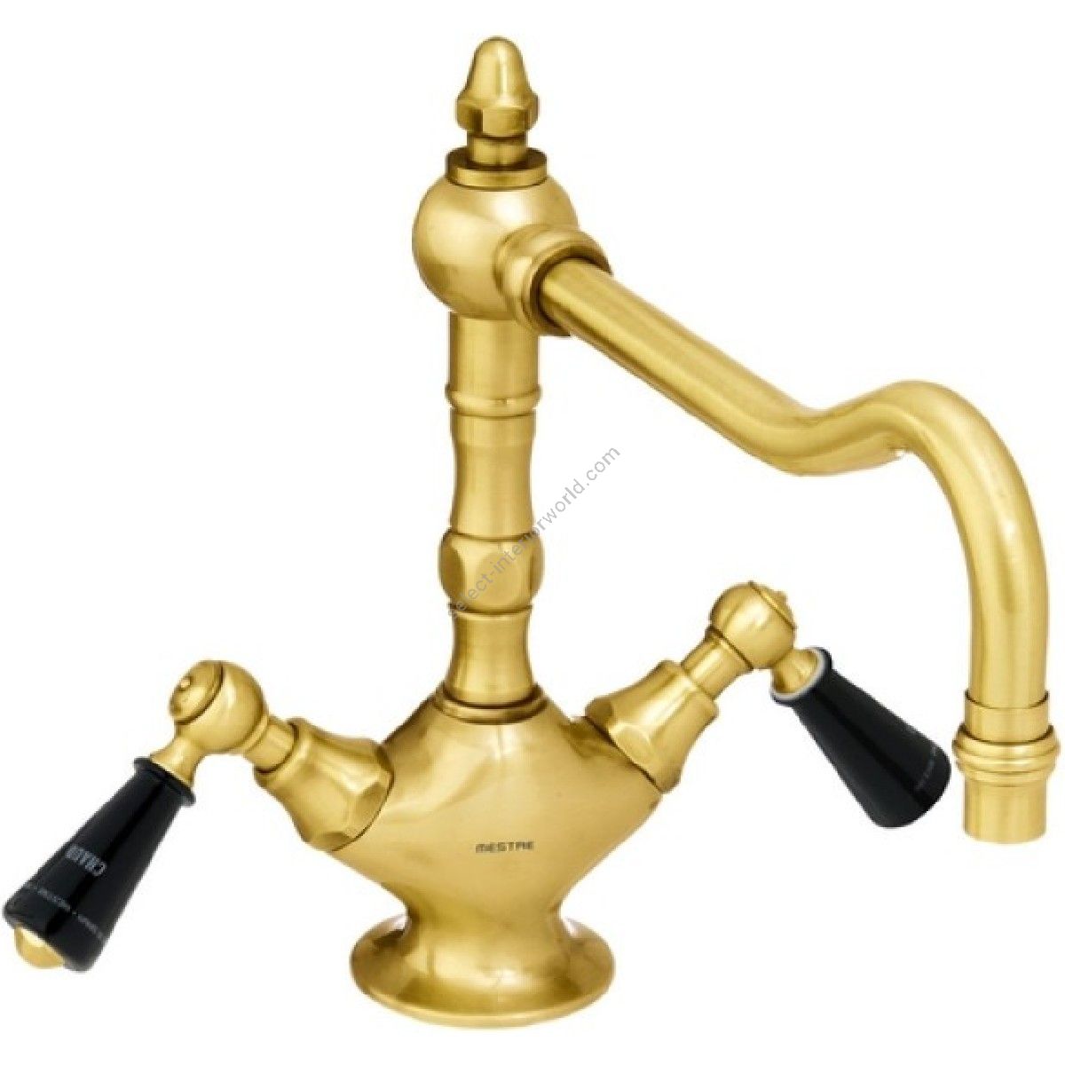 Bronces Mestre / Kitchen Fittings / One hole sink mixer with black porcelain 035030.MN0.30